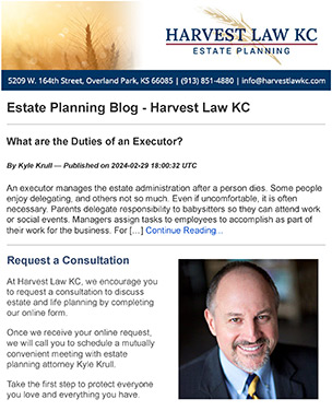 Estate Planning Newsletter - Subscribe Today!